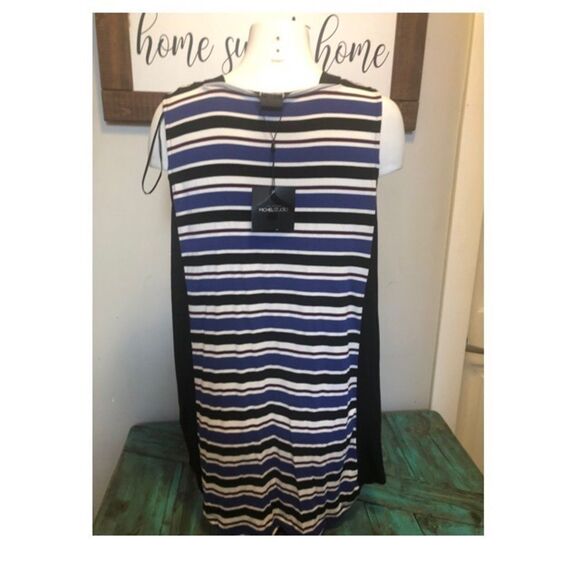 Size 1x Addition Elle Black & Blue Tank Top - Picture 4 of 5